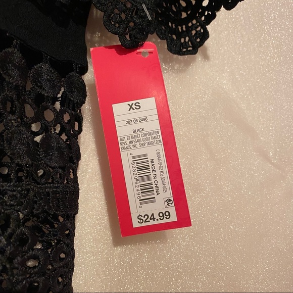 Xhilaration Black Crocheted Cardigan NWT - Picture 3 of 3